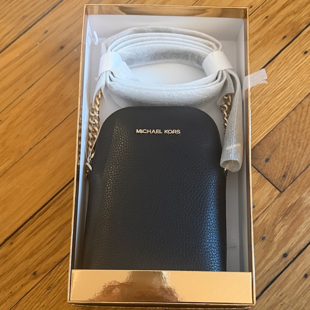 Michael Kors Black and Gold Crossbody Bag